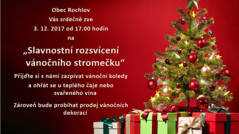 Rozsvícení vánočního stromečku Rochlov 2017